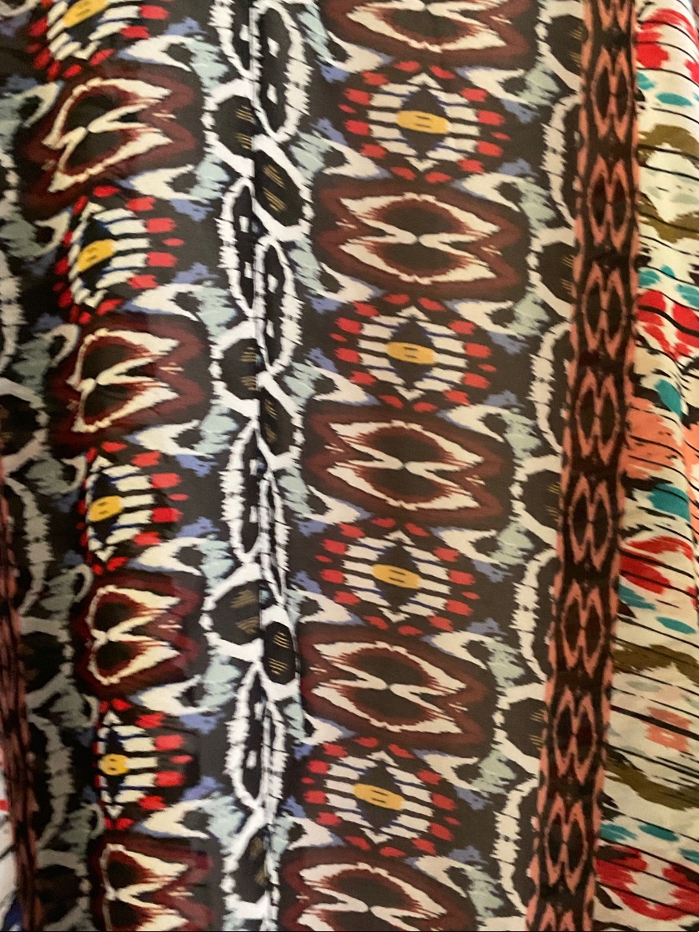 Sheer Multi-Color Patterned Kimono - Picture 3 of 12